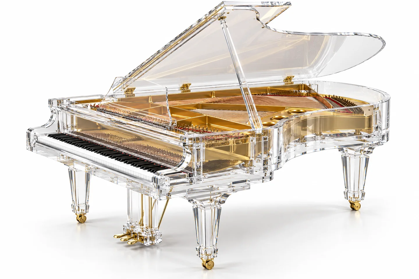 Translucent Grand Piano Product Prompt